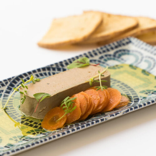 Entrada - Paté ibérico de ave con zanahorias encurtidas y encominadas